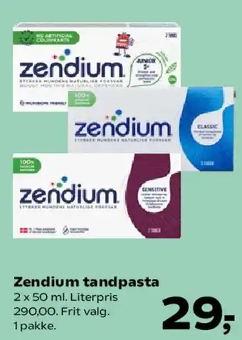 Kvickly Zendium tandpasta tilbud