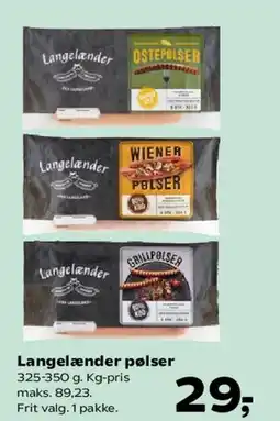 Kvickly Langelænder pølser tilbud