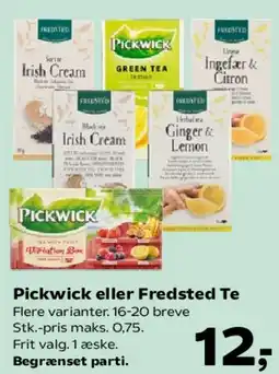 Kvickly Pickwick eller Fredsted Te tilbud
