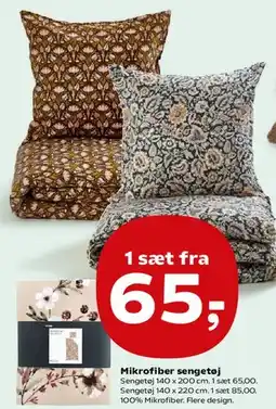 Kvickly Mikrofiber sengetøj tilbud