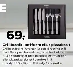 Kvickly Grillbestik, bøfform eller pizzabræt tilbud