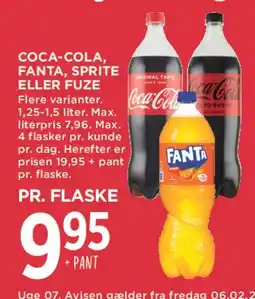MENY Coca‑Cola, Fanta, Sprite eller Fuze tilbud