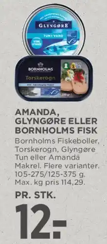 MENY Amanda, Glyngøre eller Bornholms fisk tilbud
