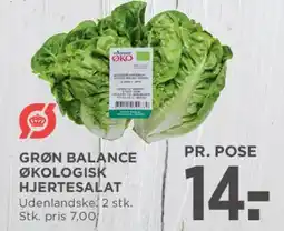 MENY Grøn Balance økologisk hjertesalat tilbud