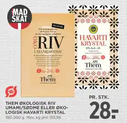 MENY Them økologisk - Riv / Havarti Krystal tilbud