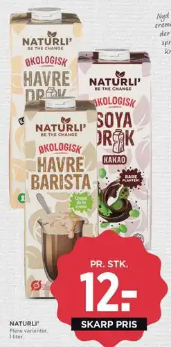 MENY Naturli' Økologisk drikke tilbud