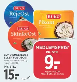 MENY BUKO smelteost eller flødeost tilbud
