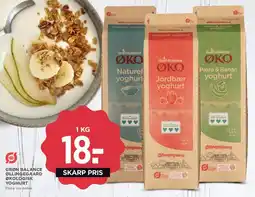 MENY Grøn Balance ØKO yoghurt tilbud