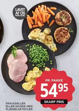 MENY Frikadeller eller skinke med flødekartofler tilbud