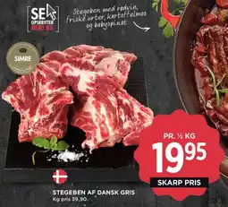 MENY Stegeben af dansk gris tilbud