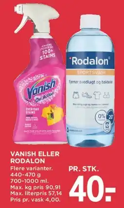 MENY Vanish eller Rodalon tilbud