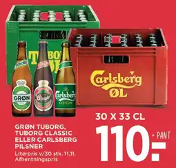 MENY Grøn Tuborg, Tuborg Classic eller Carlsberg Pilsner tilbud