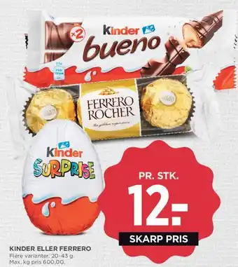 MENY Kinder eller Ferrero tilbud