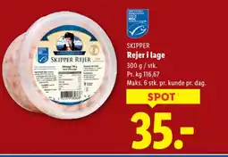 Lidl SKIPPER Rejer i lage tilbud