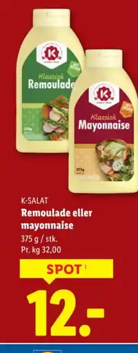 Lidl K-SALAT Remoulade eller mayonnaise tilbud