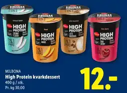 Lidl MILBONA High Protein kvarkdessert tilbud