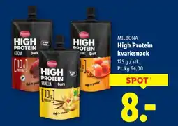 Lidl MILBONA High Protein kvarksnack tilbud