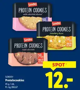 Lidl SONDEY Proteincookies tilbud