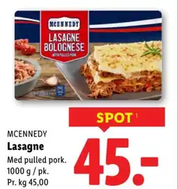 Lidl MCENNEDY Lasagne tilbud
