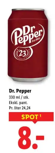 Lidl Dr. Pepper tilbud