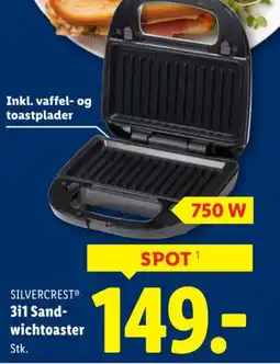 Lidl SILVERCREST® 3i1 Sand- wichtoaster tilbud