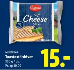 Lidl MILBONA Toastost i skiver tilbud
