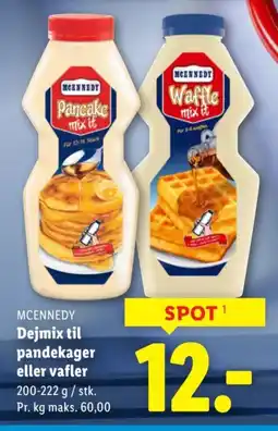 Lidl MCENNEDY Dejmix til pandekager eller vafler tilbud