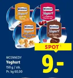 Lidl MCENNEDY Yoghurt tilbud