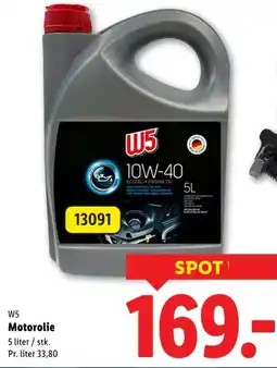Lidl W5 Motorolie tilbud