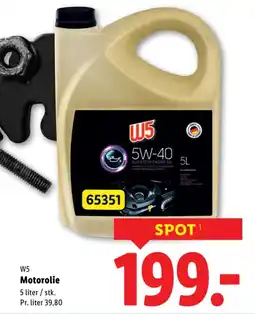 Lidl W5 Motorolie tilbud