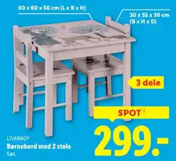 Lidl LIVARNOⓇ Børnebord med 2 stole tilbud