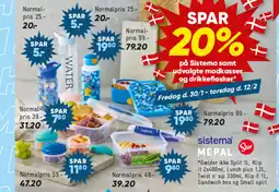 Bilka På Sistema samt udvalgte madkasser og drikkeflasker tilbud