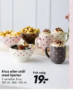 Bilka Krus eller skål med hjerter tilbud