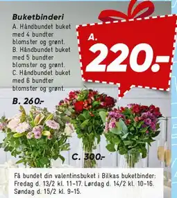 Bilka Bukettbinderi / Håndbundet buket (A) tilbud