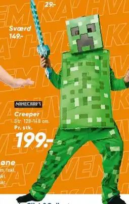 Bilka Minecraft Creeper-kostume tilbud