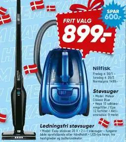 Bilka Nilfisk støvsuger / frit valg tilbud