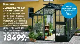 Bilka Juliana Compact drivhus, antracit tilbud