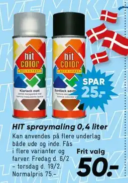 Bilka HIT spraymaling 0,4 liter tilbud