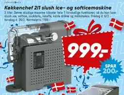 Bilka Køkkenchef 2i1 slush ice- og softicemaskine tilbud