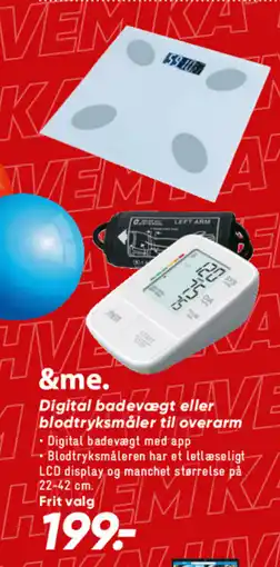 Bilka &me. Digital badevægt eller blodtryksmåler til overarm tilbud