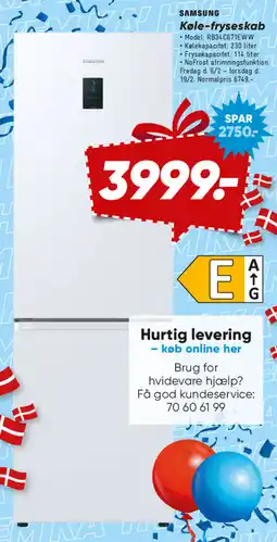 Bilka SAMSUNG Køle-fryseskab tilbud