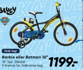 Bilka Barbie eller Batman 16" tilbud