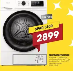 Punkt1 Senz Tørretumbler SEDRD9HP tilbud