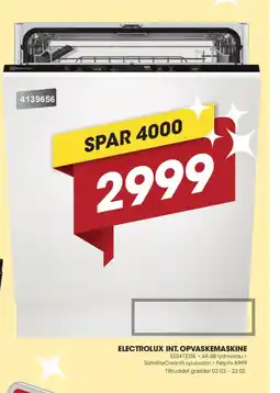 Punkt1 ELECTROLUX Int. opvaskemaskine EES47335L tilbud