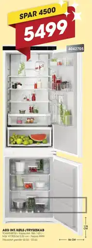 Punkt1 AEG Int. køle-/fryseskab TC6MS18FDS tilbud