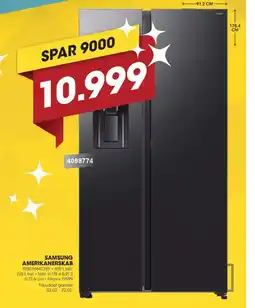 Punkt1 SAMSUNG Amerikanerskab RS80F66KCFEF tilbud