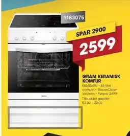 Punkt1 GRAM Keramisk komfur KE61060N tilbud