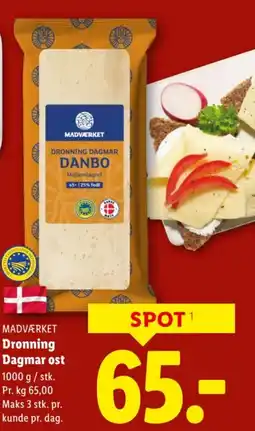 Lidl MADVÆRKET Dronning Dagmar ost tilbud