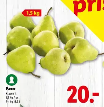 Lidl Pærer tilbud