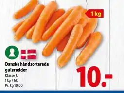 Lidl Danske håndsorterede gulerødder tilbud